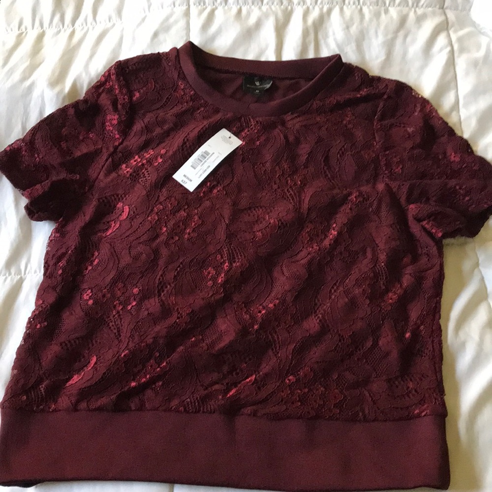 Burgundy blouse